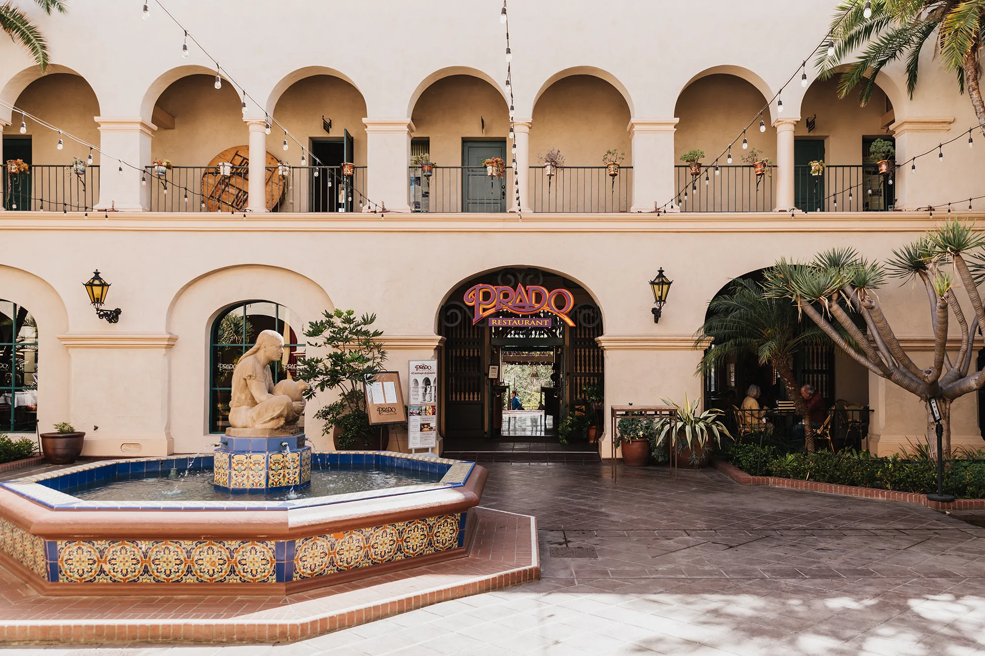 Entrance to the Prado restaurant in the House of Hospitality.